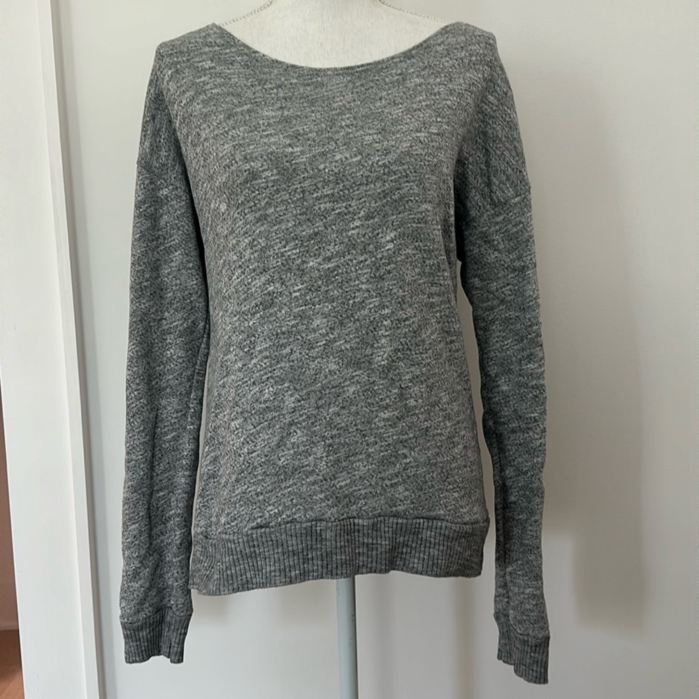 Hard Tail Grey Sweatshirt with Open back detail